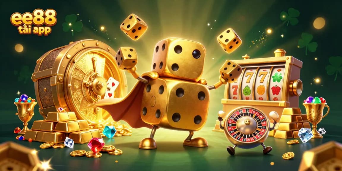 Engage with exhilarating gaming on ee88 tải app featuring a dynamic 3D casino scene.