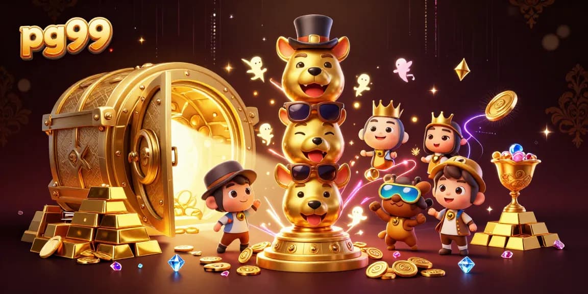Experience vibrant gameplay with pg99’s unique golden totem in a rich casino setting.