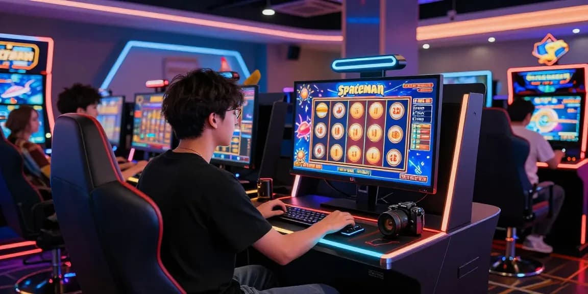 Pengalaman bermain slot spaceman di platform kasino online modern dengan pemain yang antusias dan grafis menarik.
