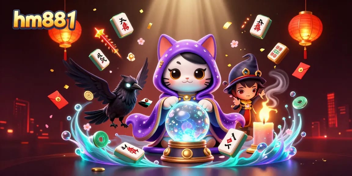 Engage with immersive gameplay at hm88 1's exciting casino scene featuring mystical characters and vibrant game elements.