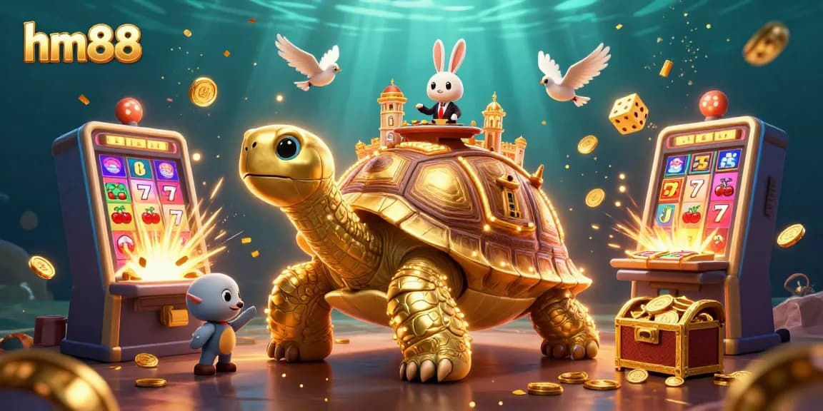 Win big with hm88 at a vibrant casino scene featuring iconic characters and elements.