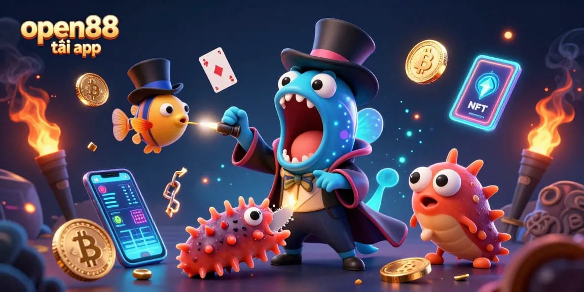 Engage with the open88 tải app featuring a magician eel, anglerfish, and a unique magic act.