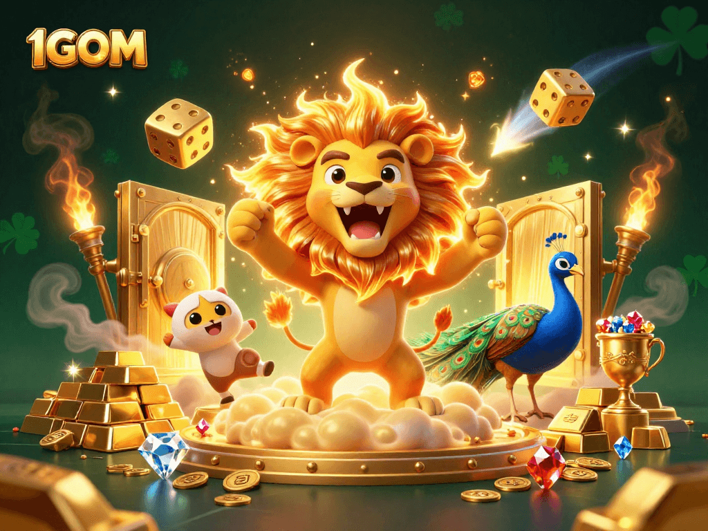 Experience thrilling sports betting with 1GOM, featuring vibrant gambling elements.