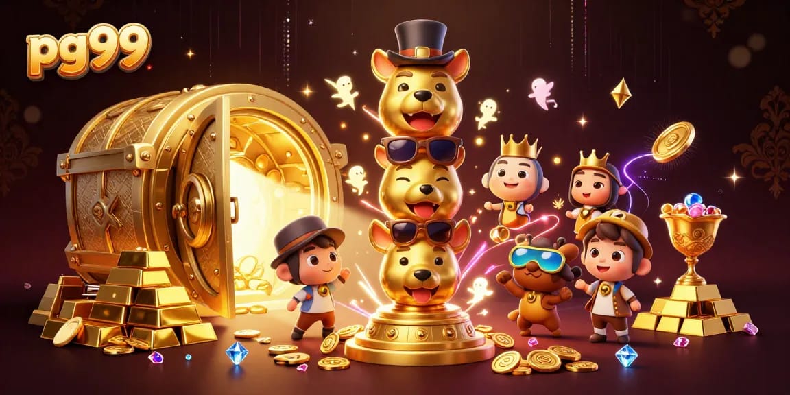 Experience vibrant gameplay with pg99’s unique golden totem in a rich casino setting.