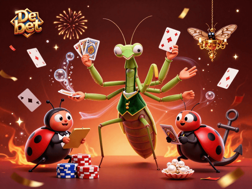 Experience exciting casino action with De bet's dynamic characters and vibrant visuals.