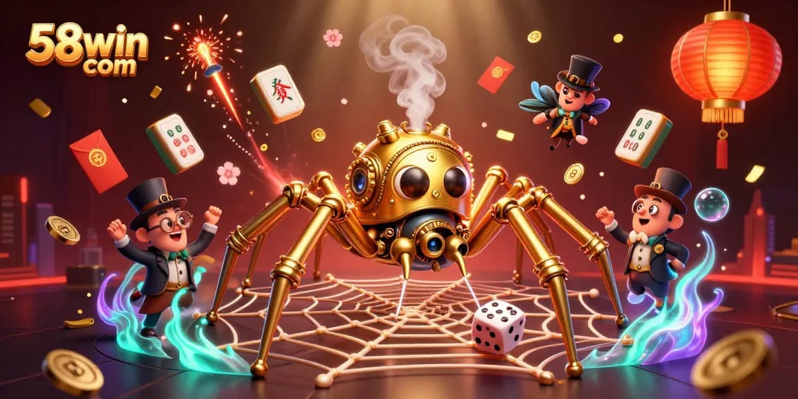 Create thrilling moments with 58win com in an ultra-detailed 3D casino scene full of vibrant game elements.