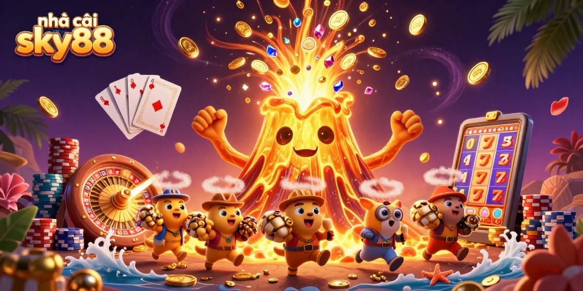 Experience the thrilling world of nhà cái sky88 with erupting treasures and casino excitement!