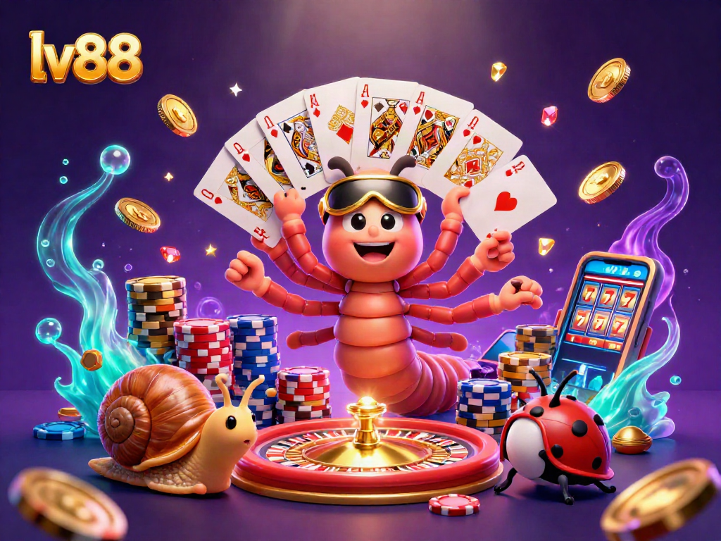 Experience the vibrant lv88 casino scene where exciting characters and gaming elements collide.
