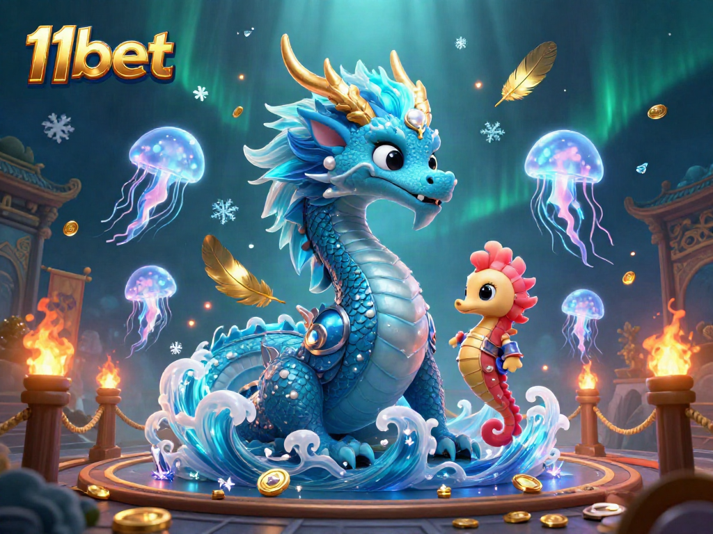 Immerse in thrilling action with 11bet's vivid casino adventure featuring a dragon and knight in a dynamic scene.