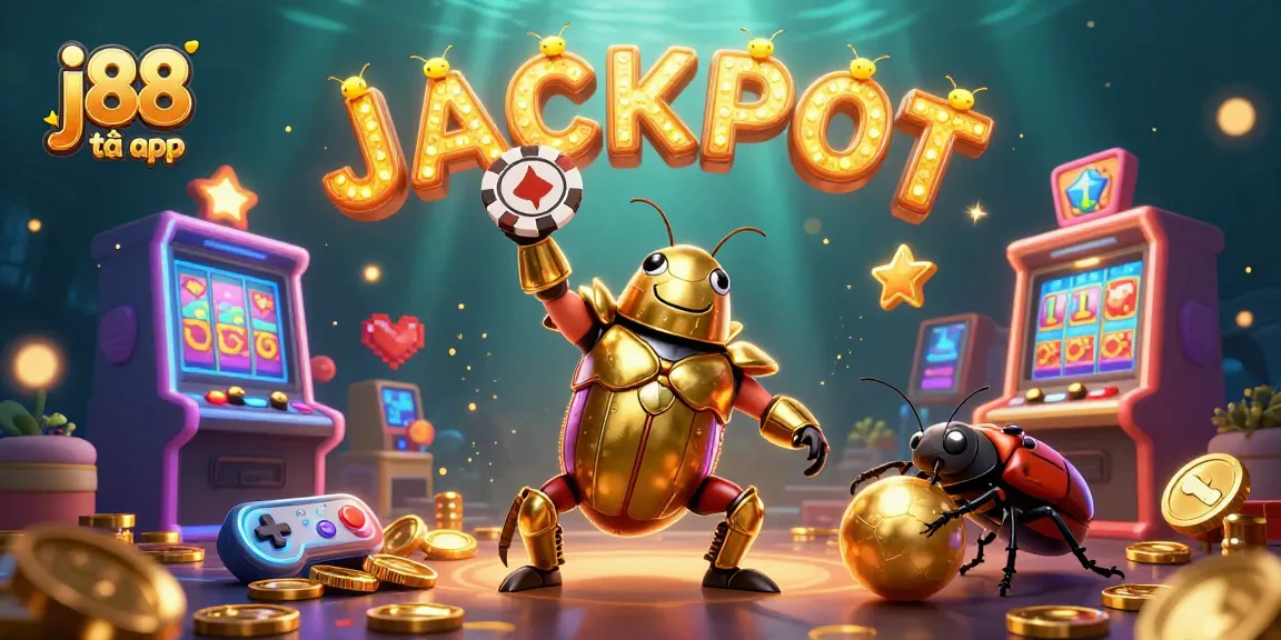 Engage with j88 tải app as the hercules beetle lifts a poker chip, signaling a jackpot!