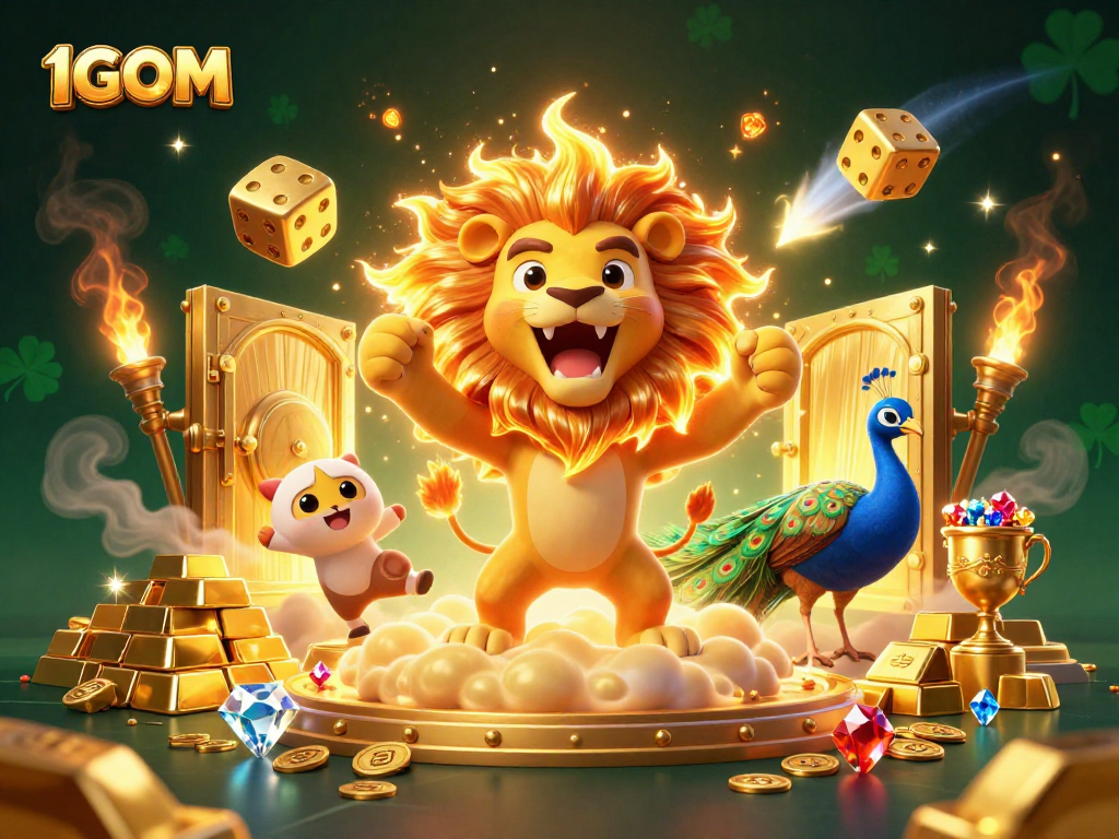 Experience thrilling sports betting with 1GOM, featuring vibrant gambling elements.