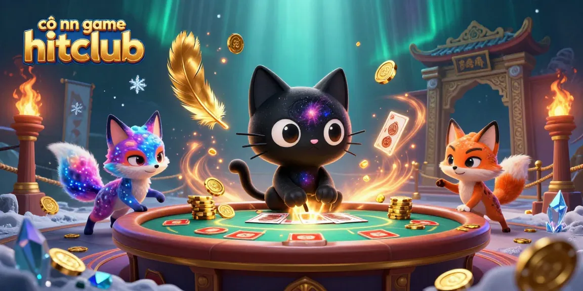Experience the excitement at cổng game hitclub with a cosmic 3D casino atmosphere filled with vibrant game elements.