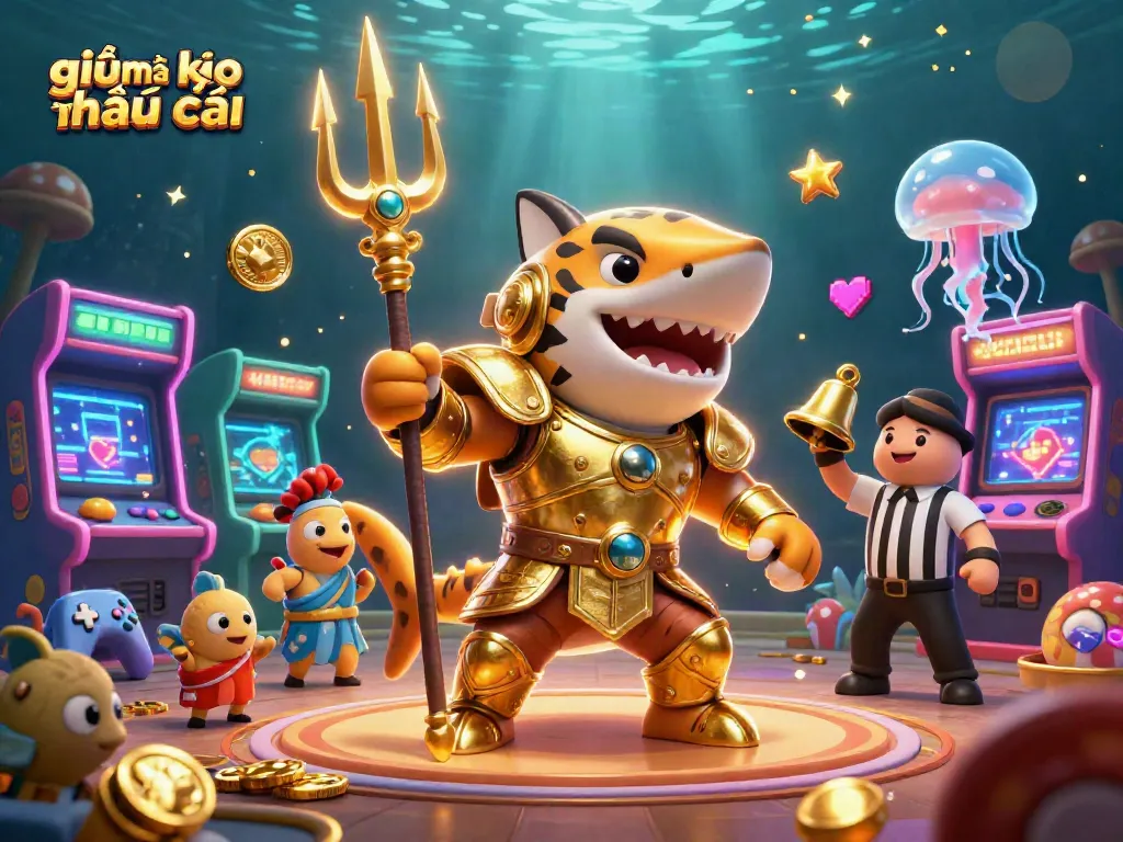 Engage with giải mã kèo nhà cái in a vibrant underwater casino scene featuring dynamic characters and rich gaming elements.