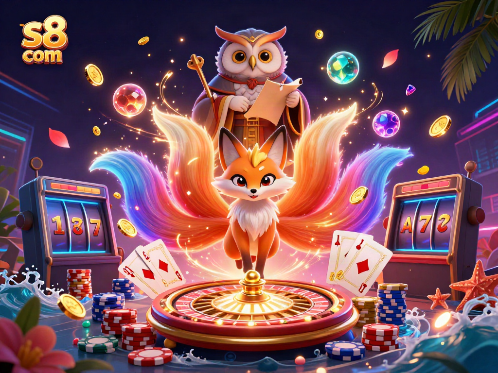 Engage in thrilling casino adventures at s8 com with colorful animations and glowing elements.