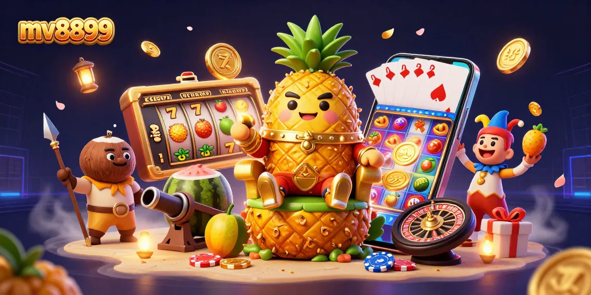 Experience vibrant gaming with mv8899's golden pineapple king and dynamic slot action.