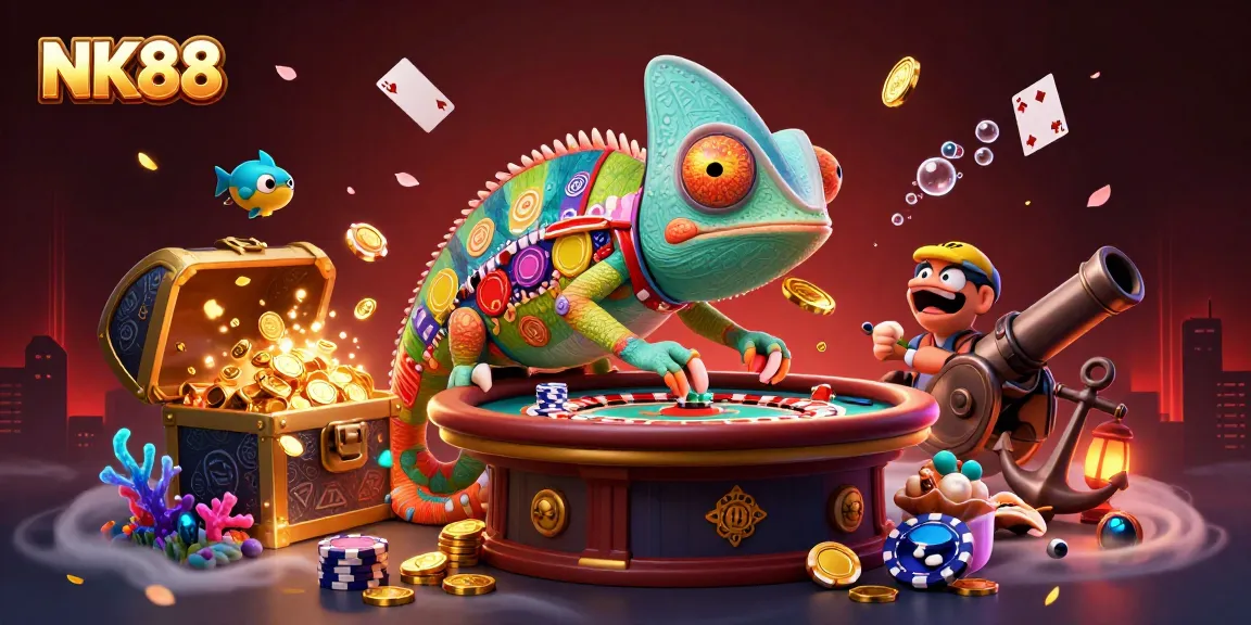 Experience thrilling gameplay at NK88 with the vibrant, multi-themed casino atmosphere.